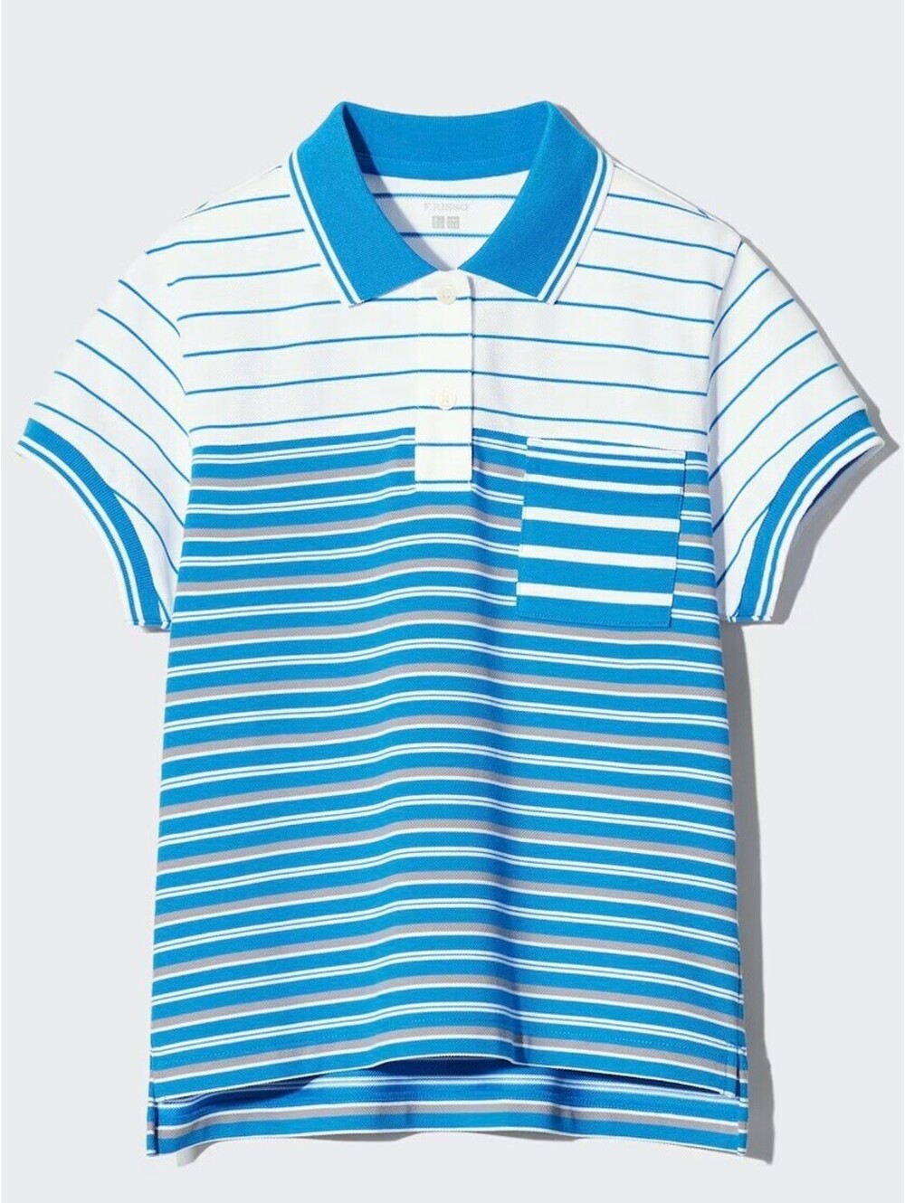 Uniqlo F.RISSO Striped Mini Polo Shirt NWT Blue XS